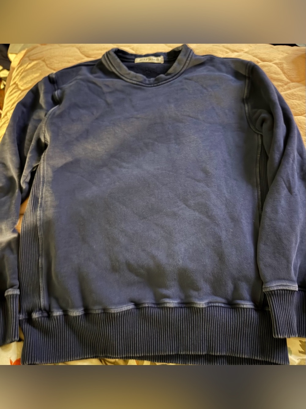 Mika Jaymes Men's Briggs French Terry Crewneck Sweatshirt in Navy